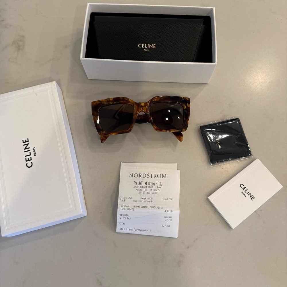 Celine Tortoise Shell Sunglasses 51 mm